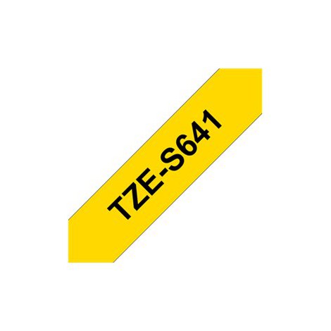 Brother | S641 | Laminated tape | Thermal | Black on yellow | Roll (1.8 cm x 8 m)